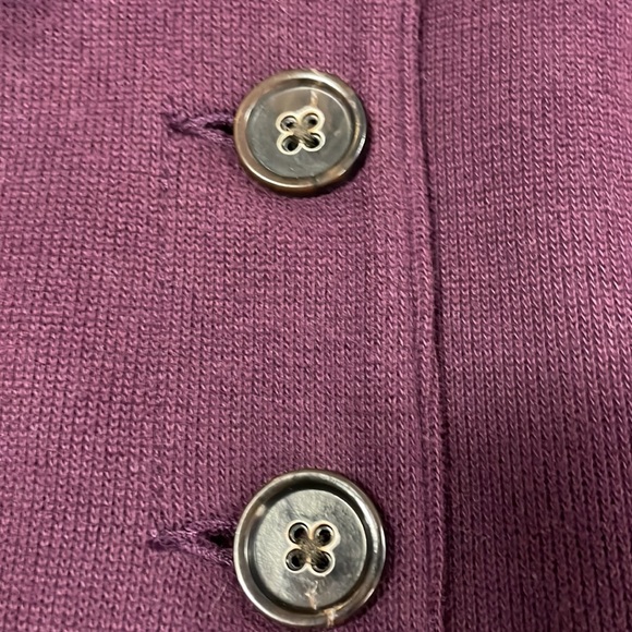 Free People Size 10 Plum Purple Button Front Blazer Jacket - Picture 5 of 12